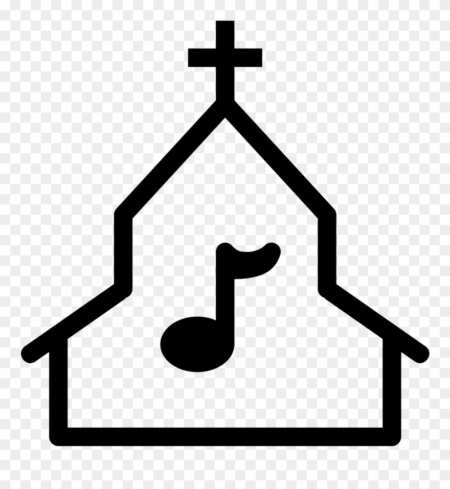 Christian Music Clipart 101 Clip Art Music Notes Border - Church Icon Free - Png Download