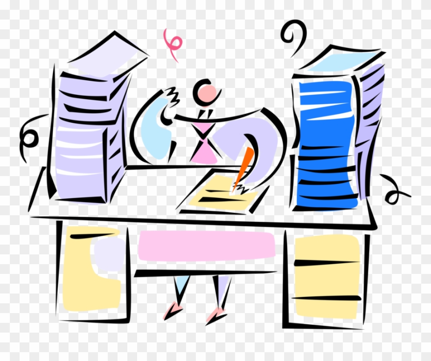 Vector Offices Paperwork - Clip Art - Png Download