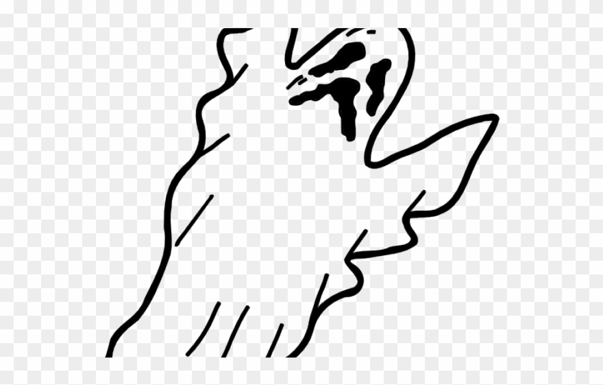 Creepy Clipart Transparent - Scary Ghost Outline - Png Download