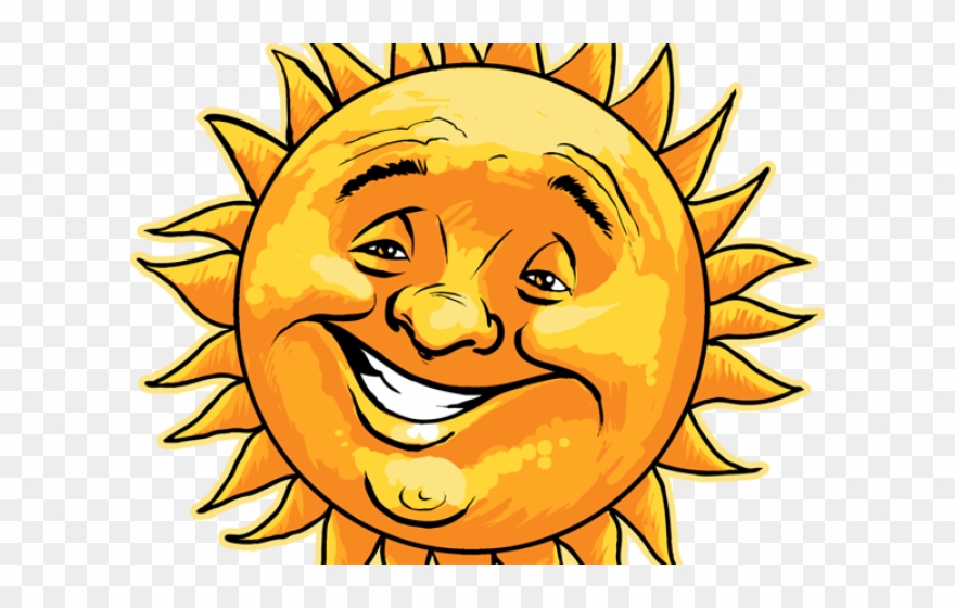 Sunlight Clipart Creepy - Smiling Sun - Png Download