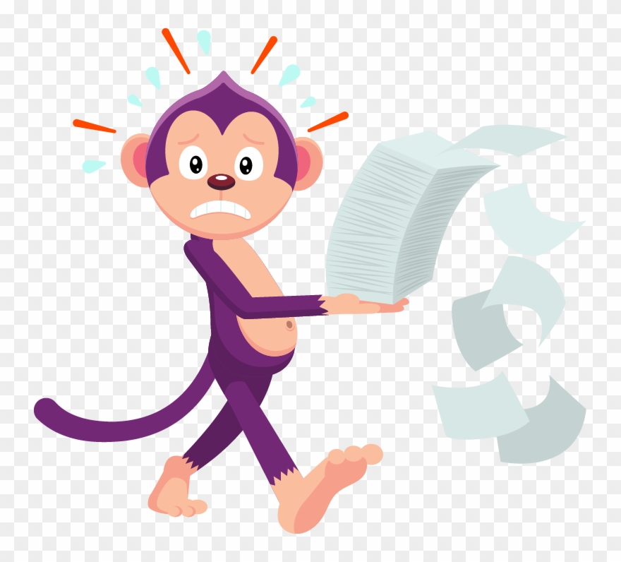 No More Carrying Paper Forms - Cartoon Clipart