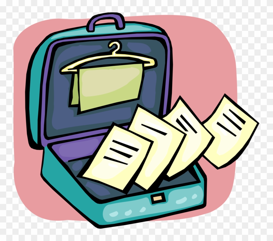 Vector Illustration Of Briefcase Or Attaché Portfolio Clipart