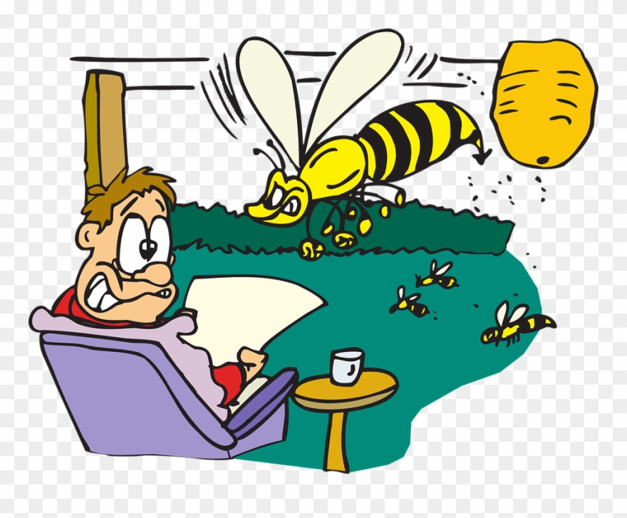 I Have A Long And Painful History With Bees - Bees Angry Clipart