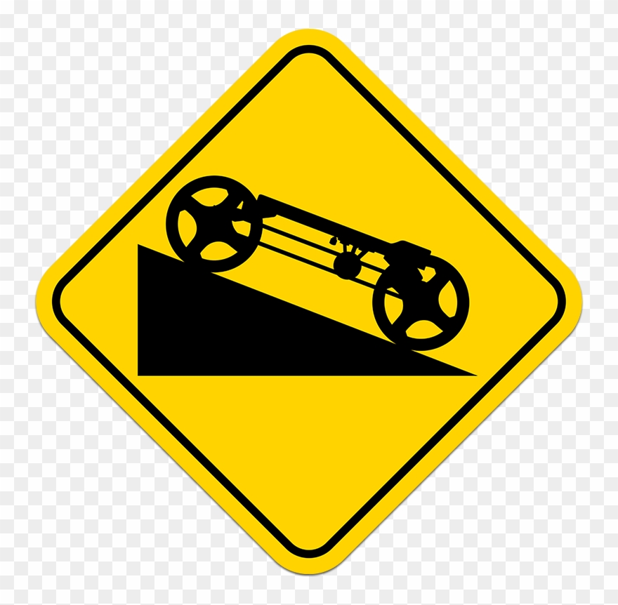 Jack And Jill Take The Frog Up The Hill - Truck Safety Sign Clipart