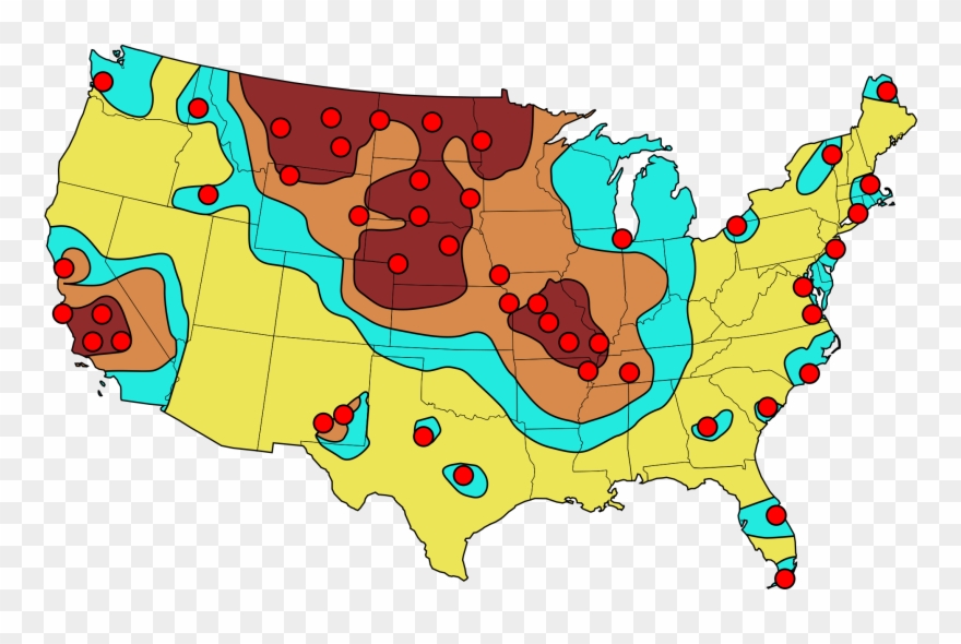 Nuclear Silos In The Us Map Nuclear Strike Targets - If The Us Got Nuked Where Would Clipart