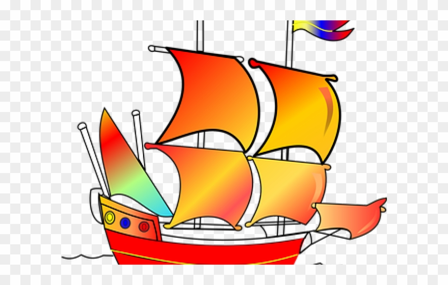 Pirates Of The Caribbean Clipart British Ship - Whimsical Pirate Ship Shower Curtain - Png Download