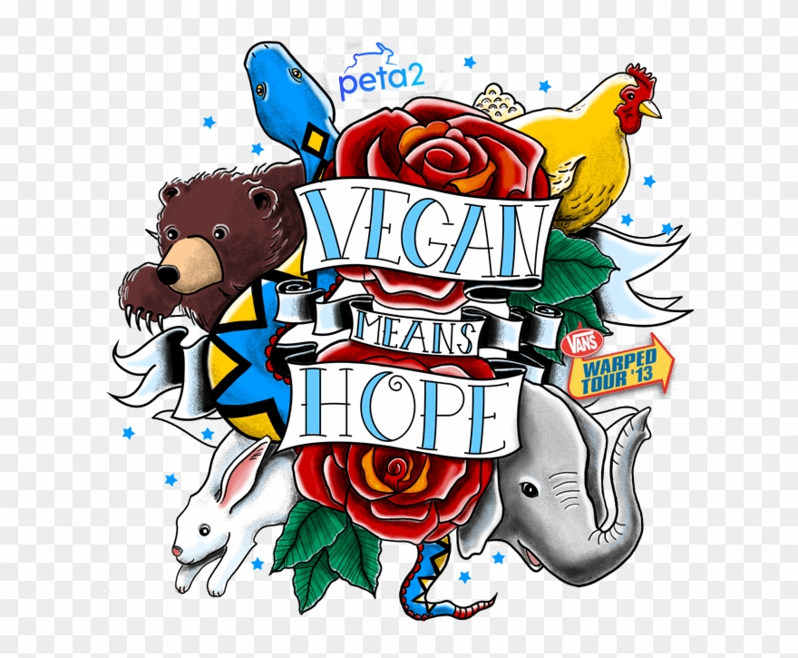 Vegan Means Hope - Tattoo Clipart