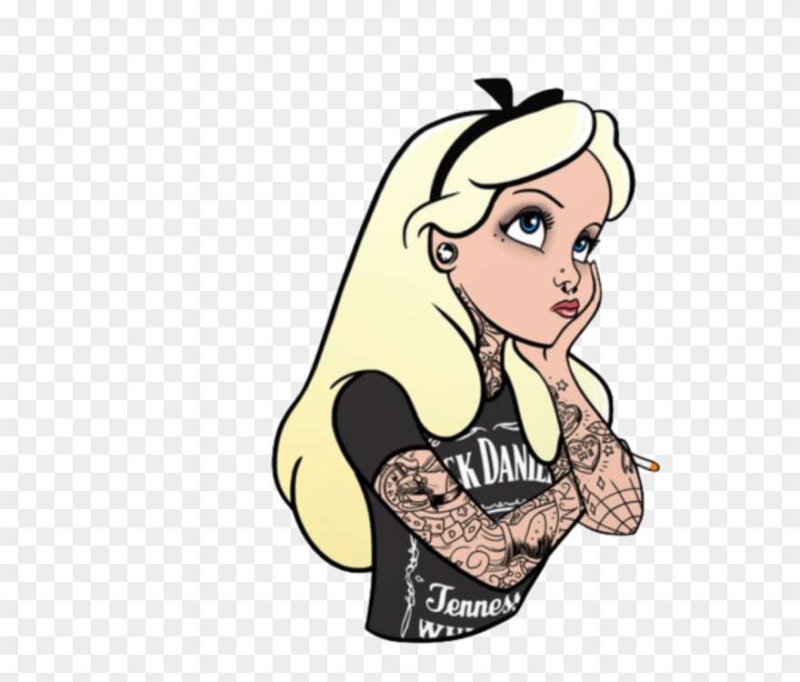Picture Freeuse Download Alice Drawing Hipster - Alice In Wonderland Punk Clipart
