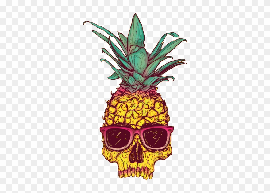 Hipster Clipart Tumblr - Pineapple Skull - Png Download