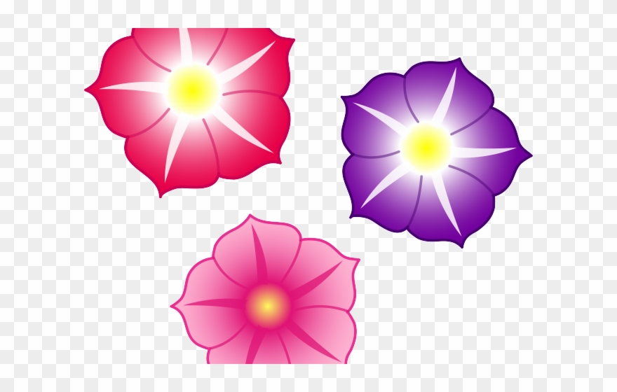Morning Glory Clipart Clip Art - Flores Dibujo A Colores - Png Download