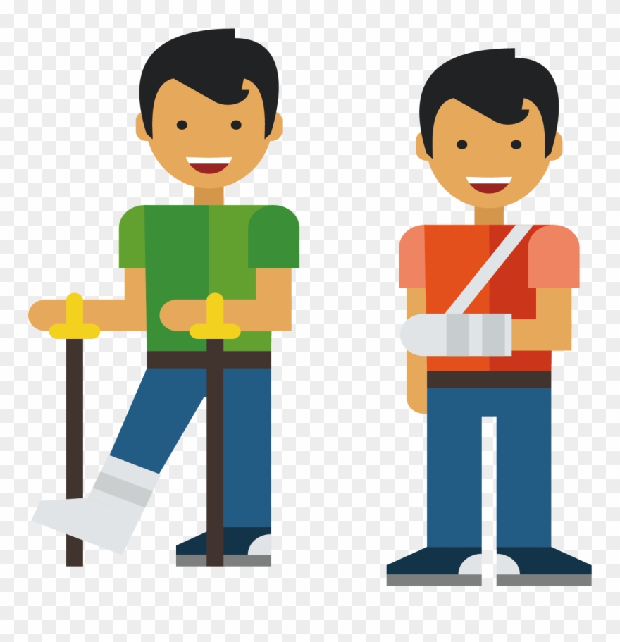 Bone Fracture Illustration Injured Boy Transprent Png - Injured Png Clipart