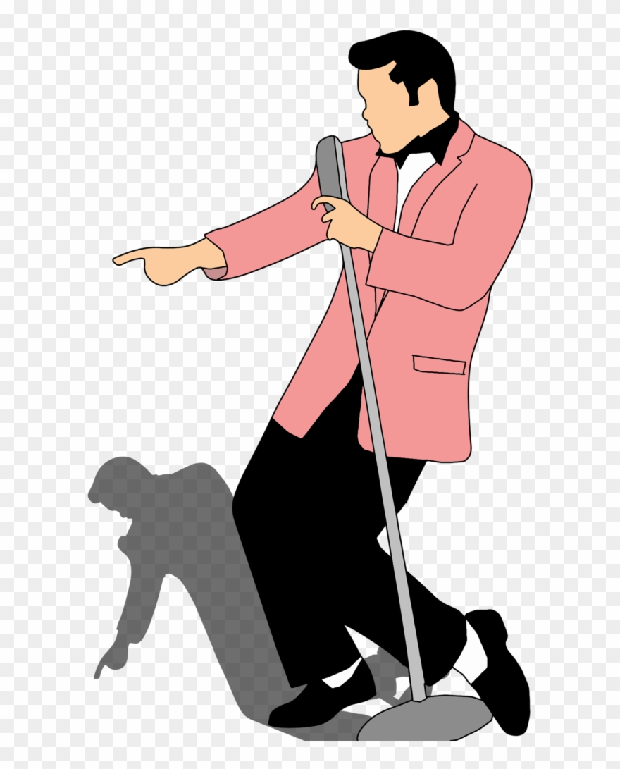 Illustration Of A Person Singing - Animated Elvis Gif Dancing Clipart