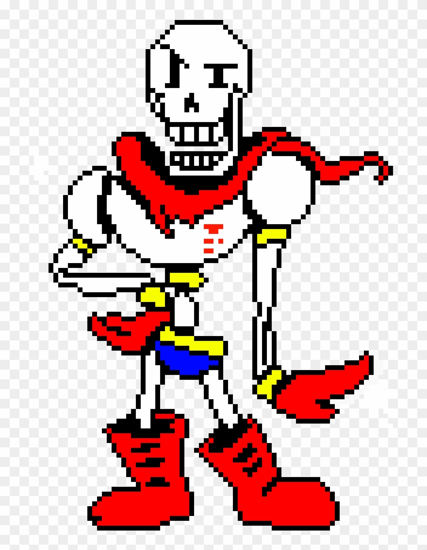 Colored Sprite Pixel Art - Pixel Art Undertale Papyrus Clipart