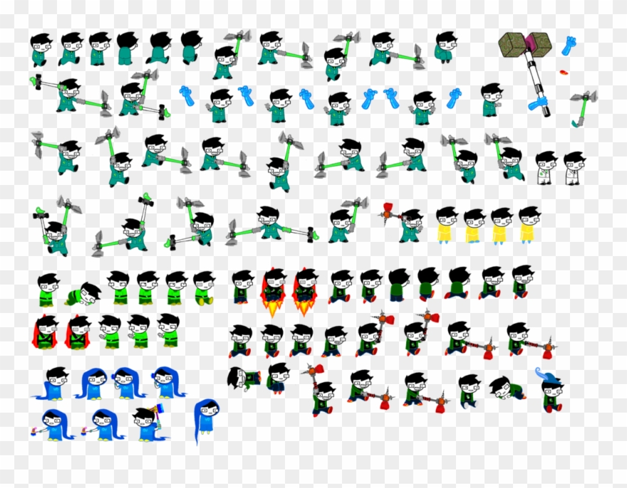 Vector Knight Sprite - Homestuck Sprite Sheet Animation Clipart