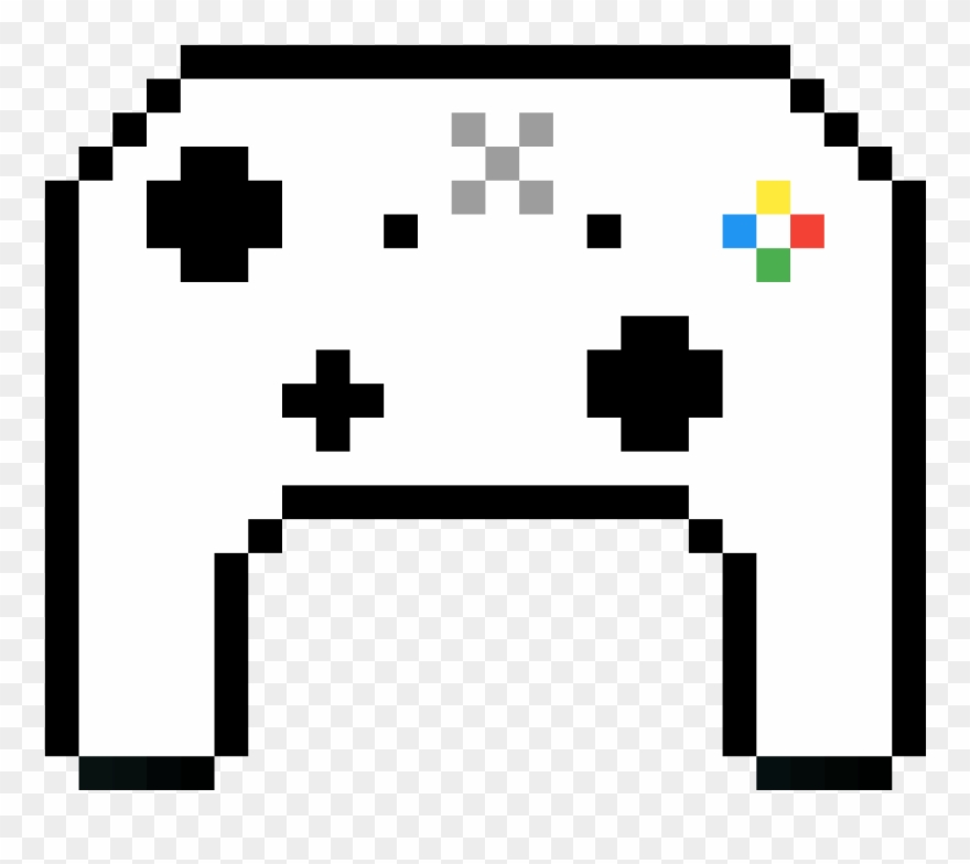 White Xbox Controller - Pixel Art Ghost Rider Clipart