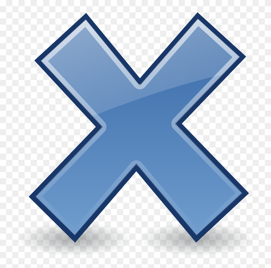 X Clip Art At Clker - Icon X Blue Transparent - Png Download