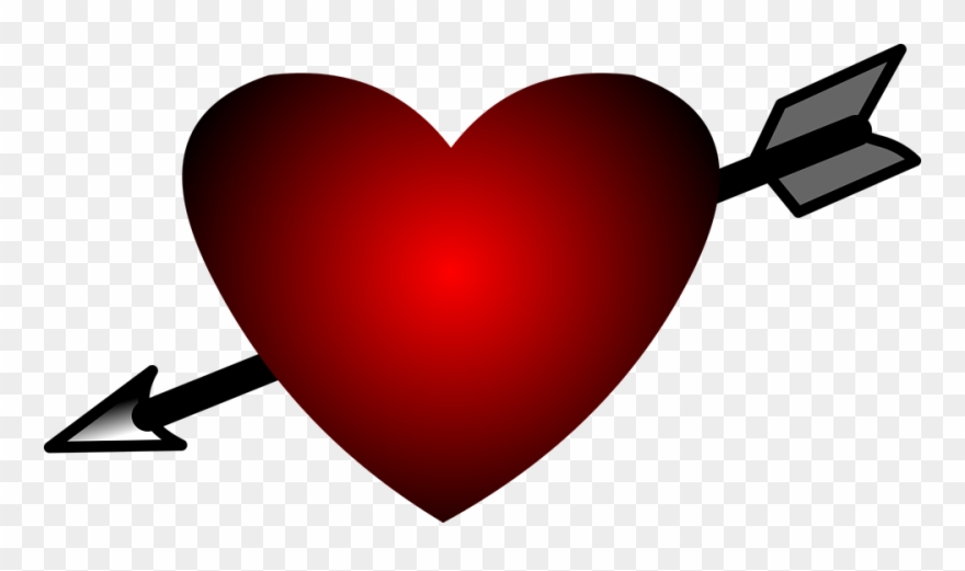 Cartoon Heart Picture - Tatuagem De Coração Com Flecha Clipart