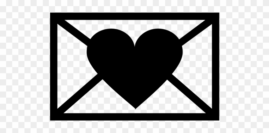 Love Letter Rubber Stamp - Email Outline Icon Png Clipart