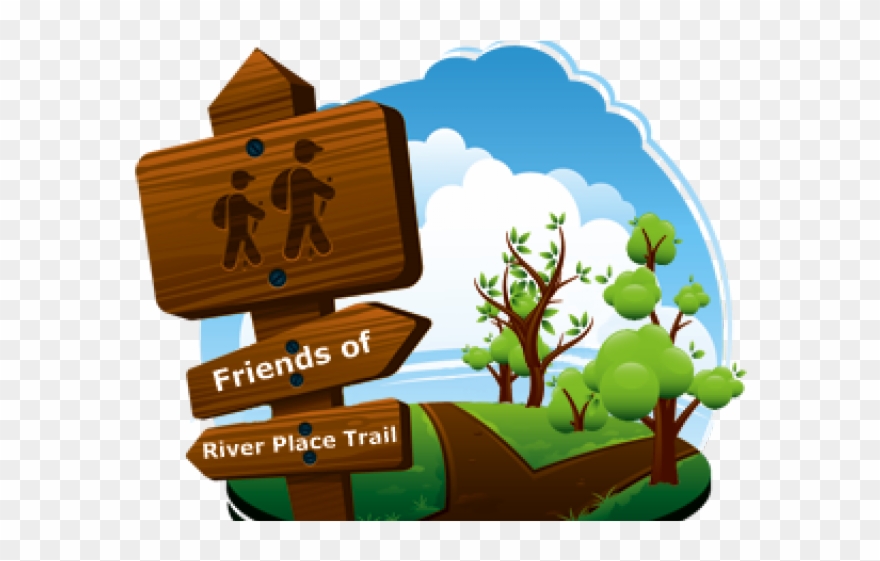 Pathway Clipart Nature Trail - Illustration - Png Download