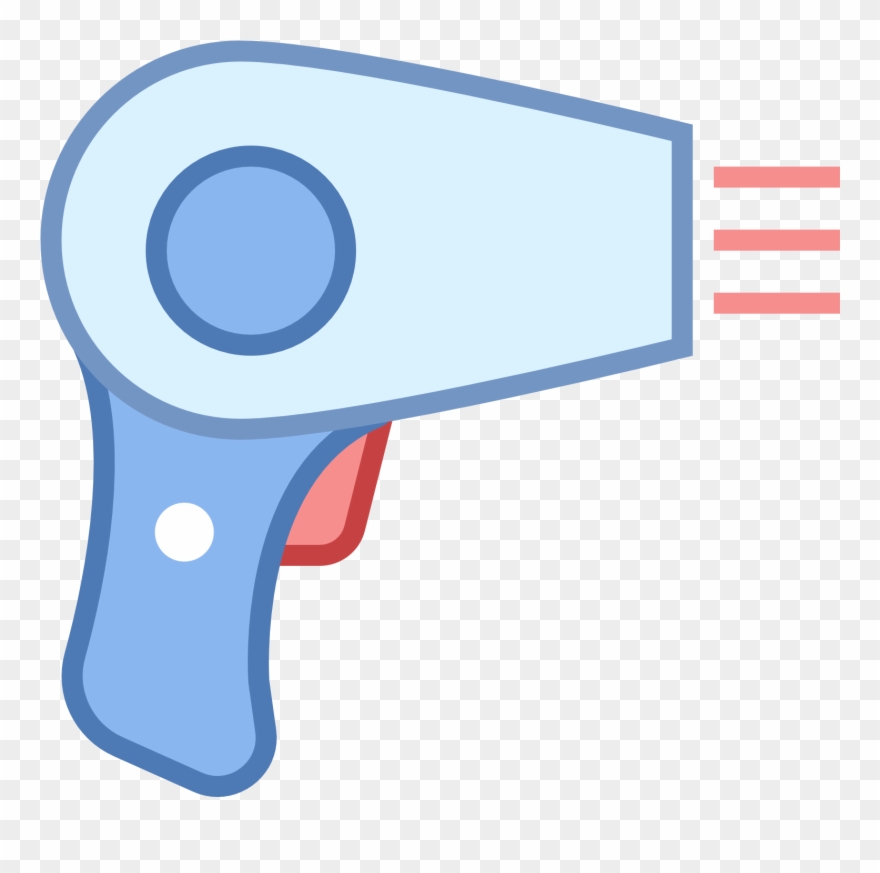 This Icon Is Meant To Represent A Hair Dryer - Hair Dryer Clipart