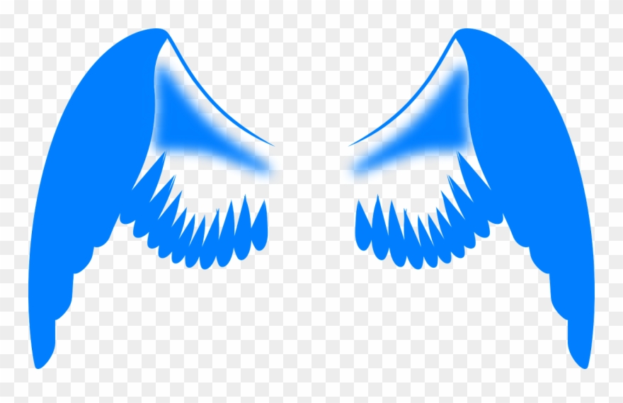Wings Angel Feathers - Blue Wings Clip Art - Png Download