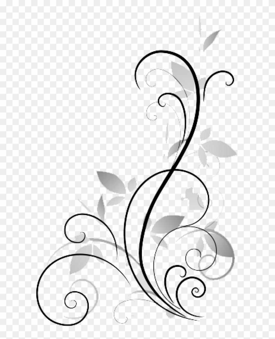 Flower Display Art Abstract Vector Royalty Free Stock - Black And White Flowers Clipart Png Transparent Png