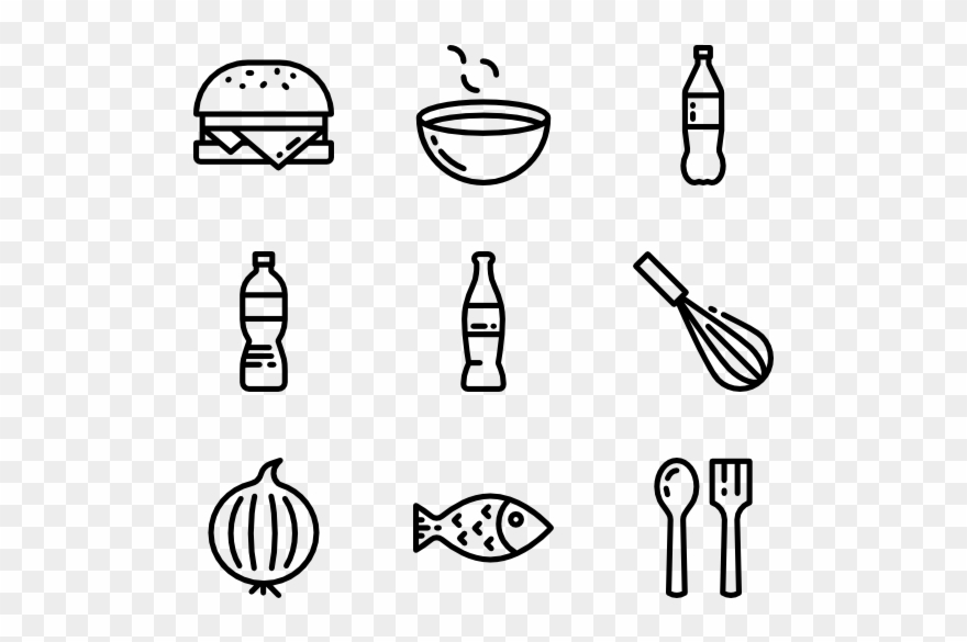 Food And Restaurant - Food Line Icon Png Clipart