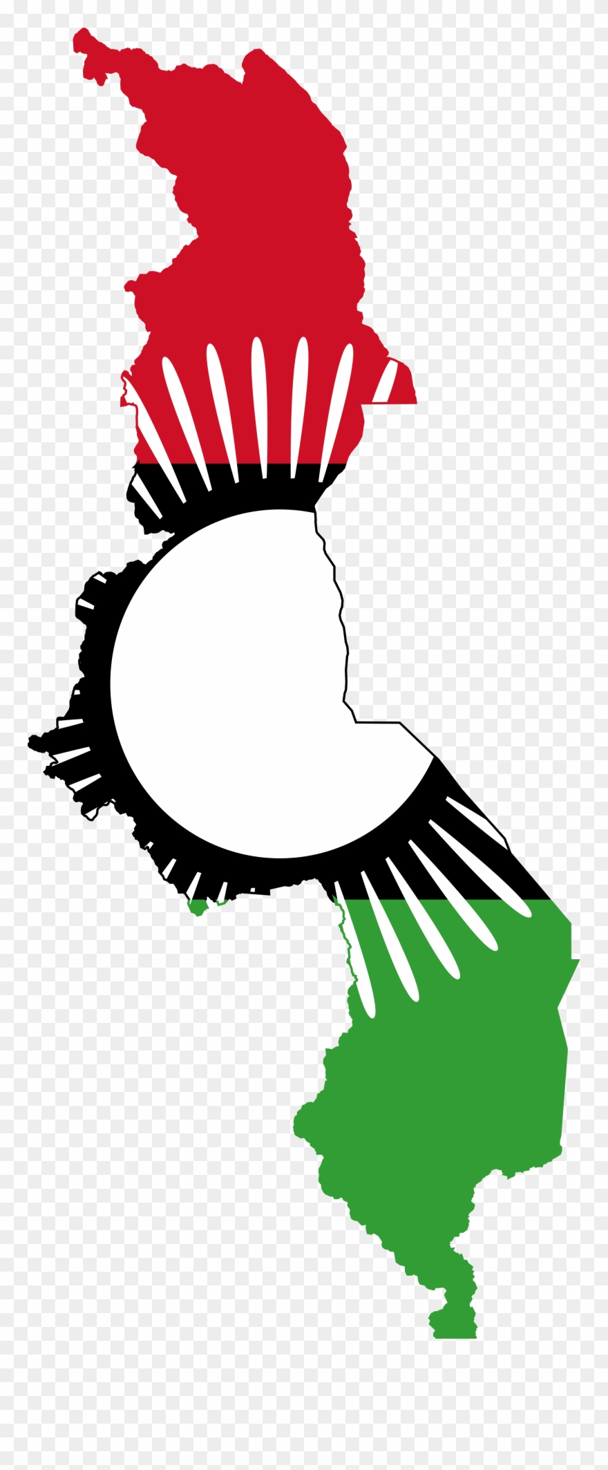 Malawi And The Unstoppable Destiny - Malawi Map And Flag Clipart