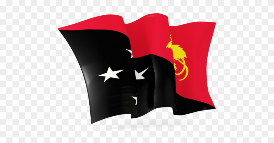 Papua New Guinea Flag Waving Clipart