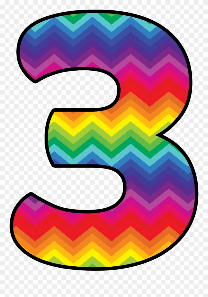 Time Filler Activities - Rainbow Number 3 Png Clipart