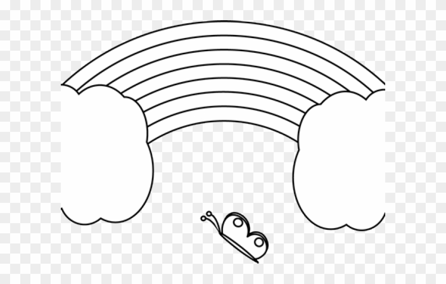 Rainbow Cliparts Black - Clip Art - Png Download