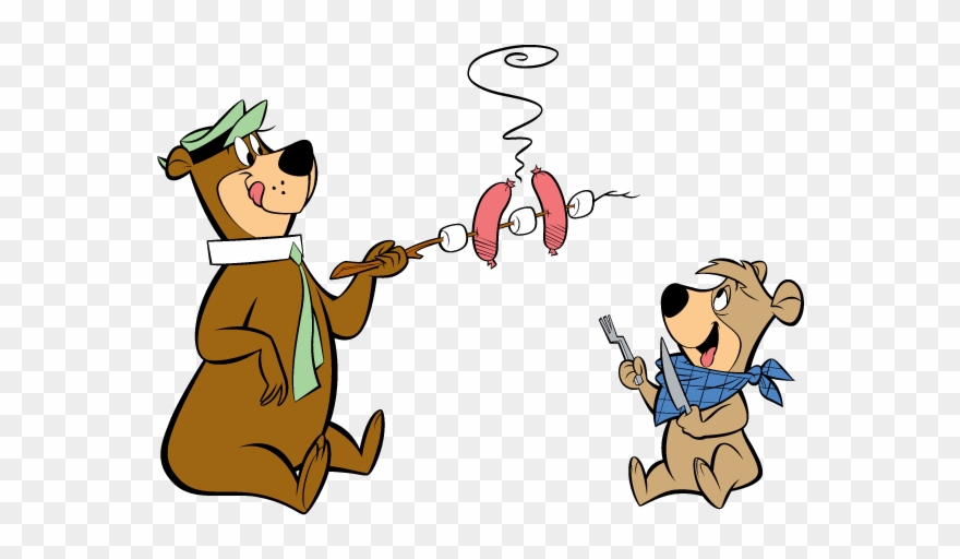 Hometown Hero / Pig Roast Weekend - Yogi Bear Campfire Clipart