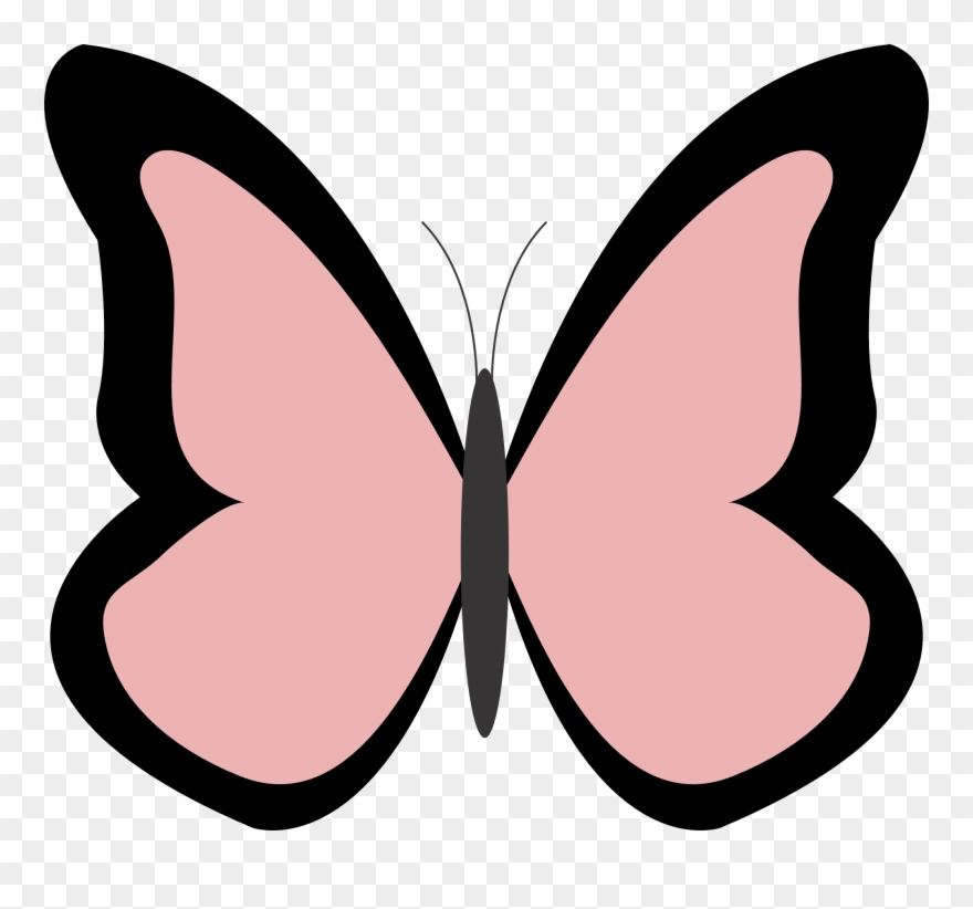 Clipartist Net Butterfly Color Colour Rosy Peace - Butterflies Clipart Color Pink - Png Download