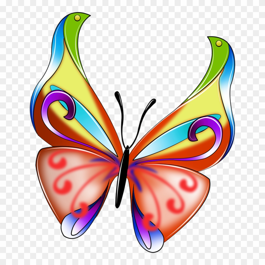 Gerçek Boyutunu Görmek Için Resme Tıklayınız - Imagenes Unicornios Y Mariposas Clipart