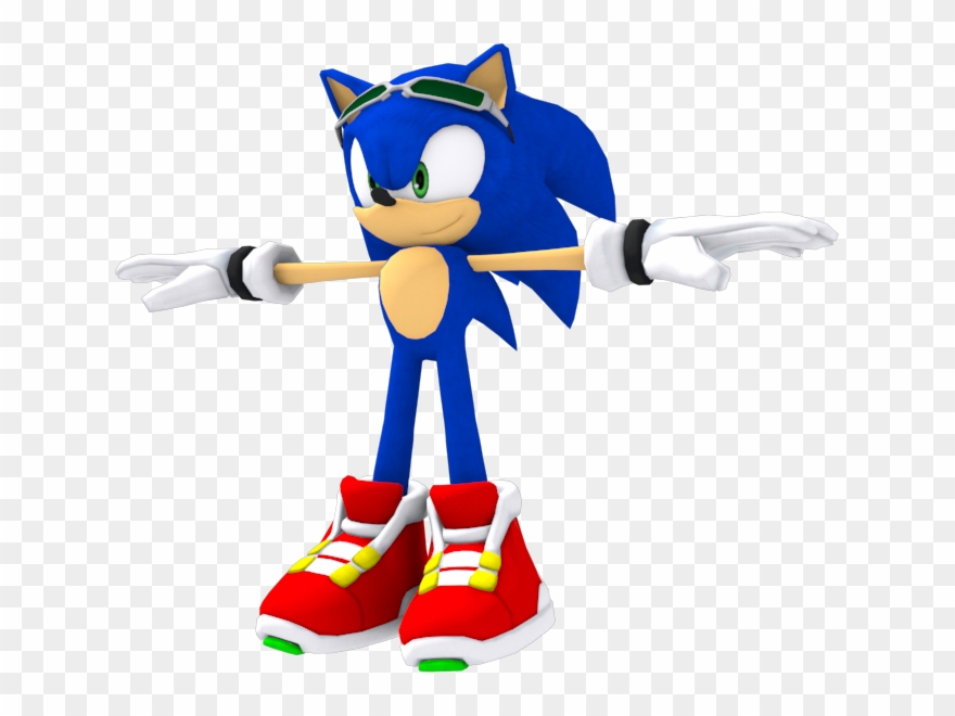 Sonic Model - Sonic Free Riders Sonic Model Clipart
