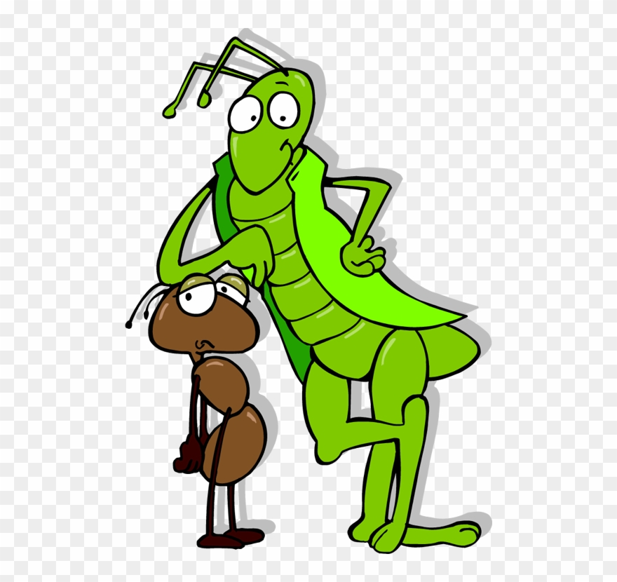Pests & Bug Control - Ant And The Grasshopper Clipart - Png Download