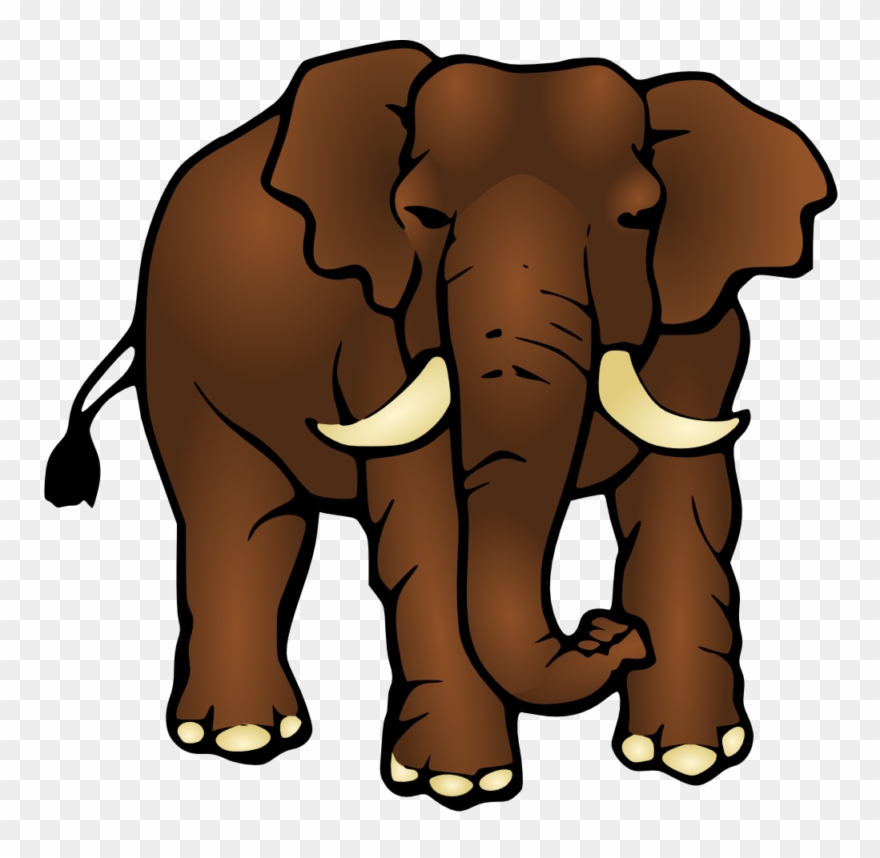 Elephant Clip Art Circus Clipart Panda Free Clipart - Brown Elephant Clipart - Png Download