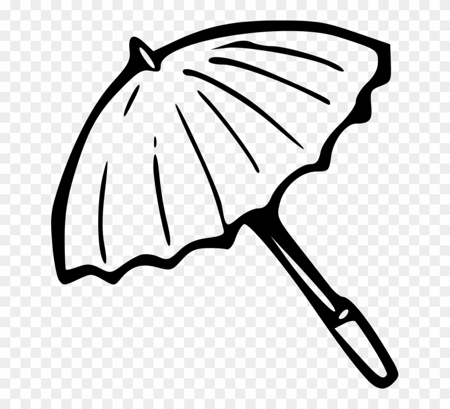 Black Closed Umbrella Transparent Clip Art Imageu200b - Umbrella Clip Art - Png Download