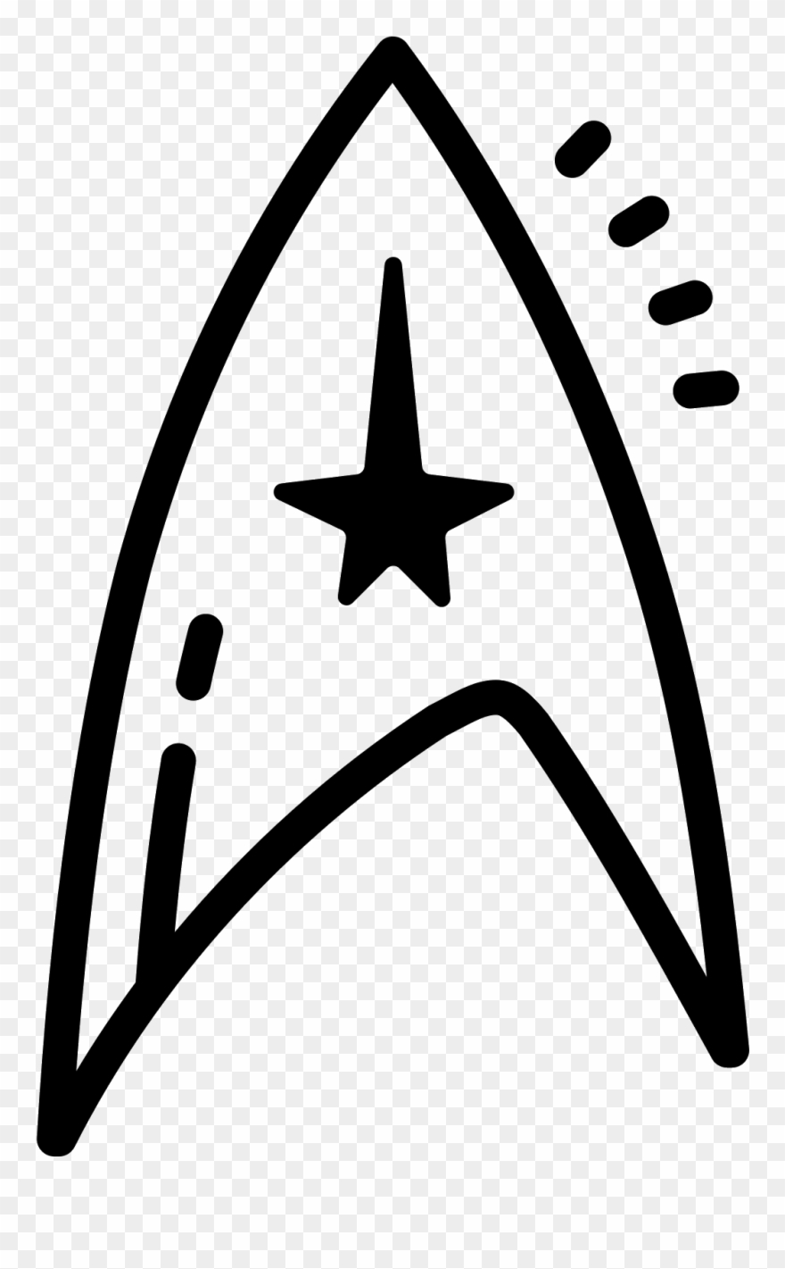 Star Trek Symbol Icon - Star Trek Logo Clipart