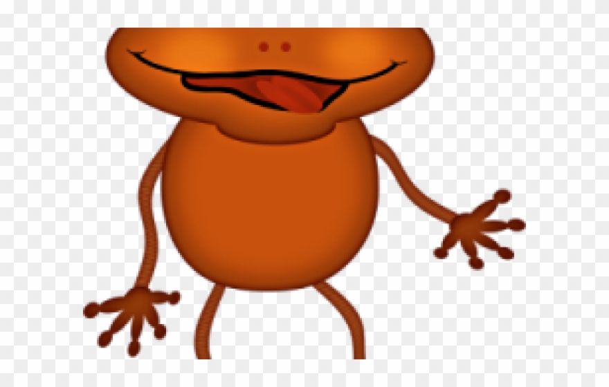 Amphibian Clipart Orange Frog - Frog - Png Download