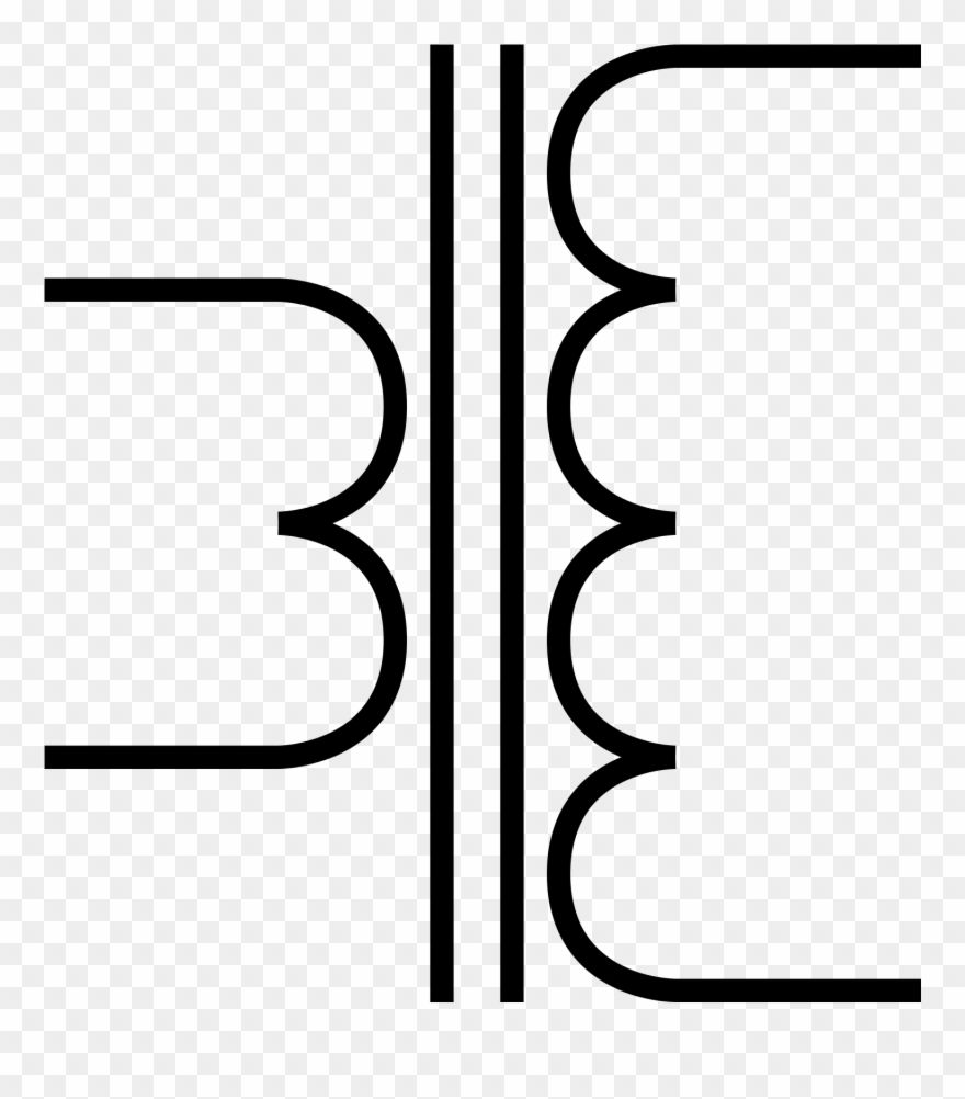 File Step Up Iron Royalty Free - Schematic Symbols Iron Core Transformer Clipart