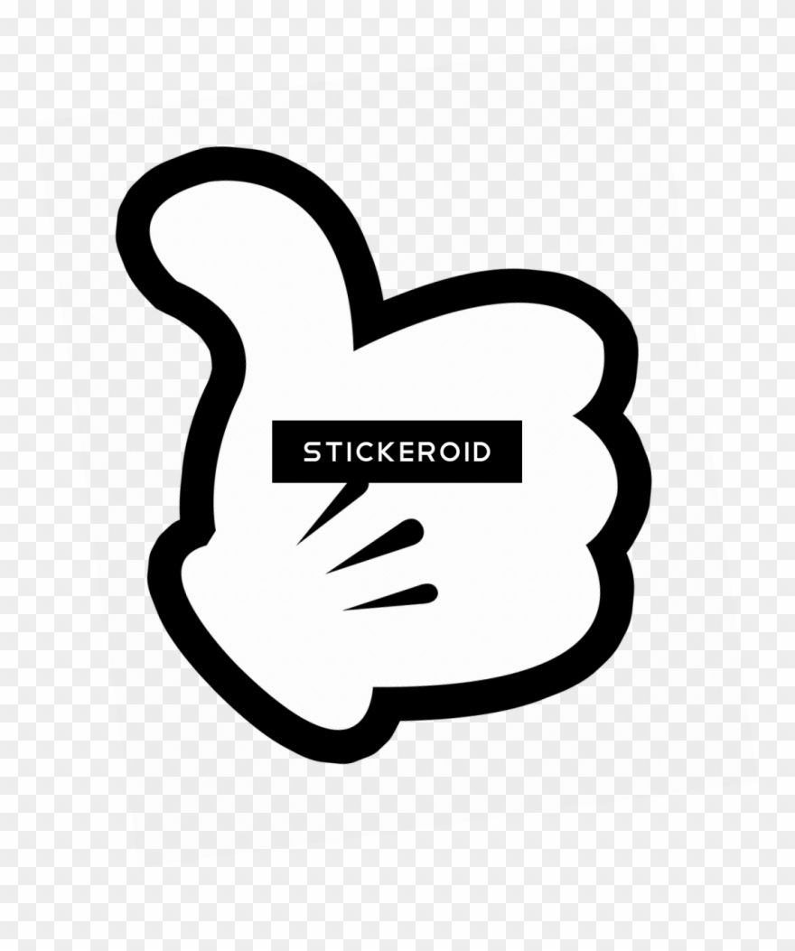 Thumb Up Mickey's Hand - Thumb Mickey Mouse Png Clipart