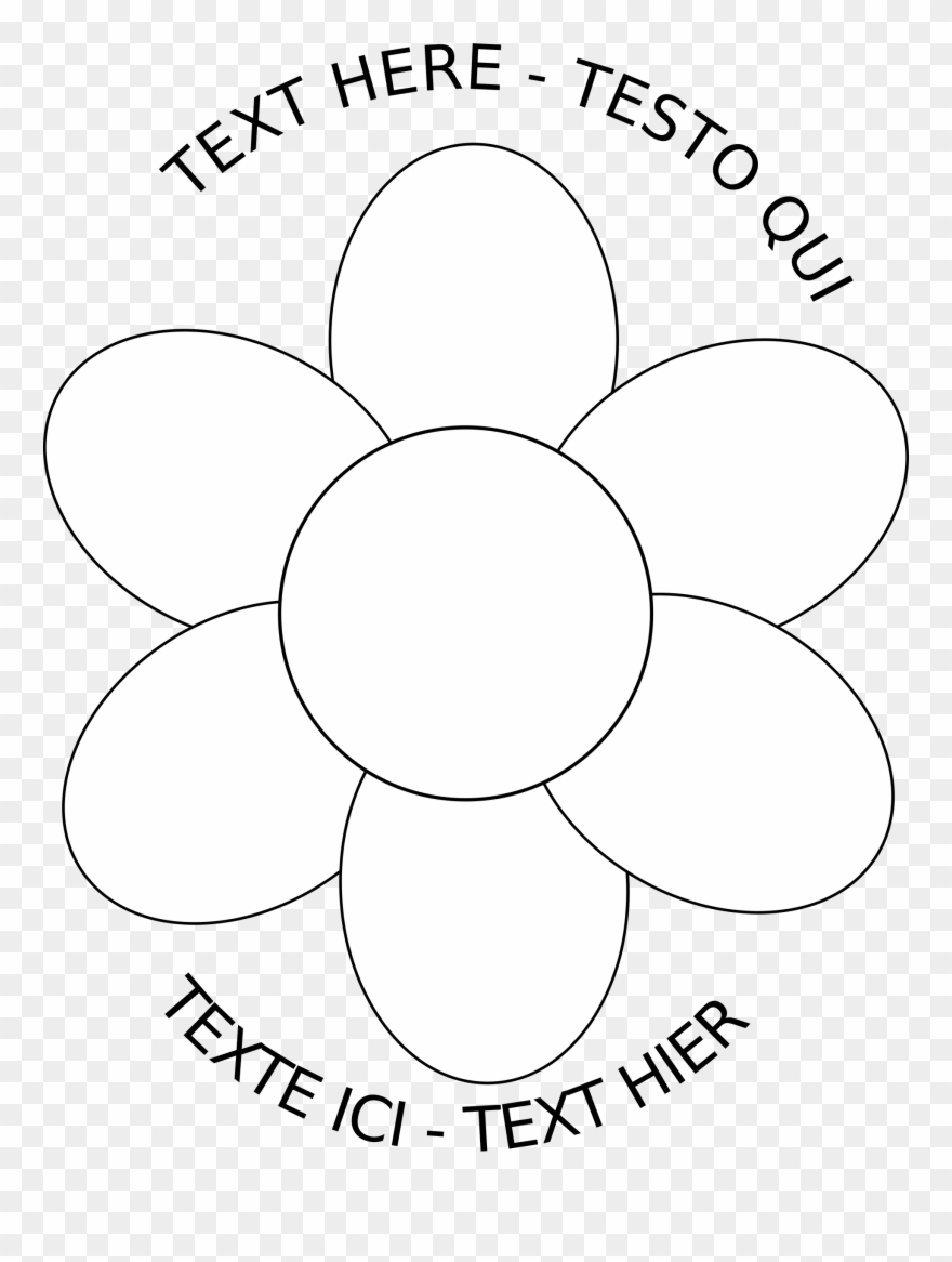 Sunflower Template Cliparts - Mothers Day Flower Template - Png Download