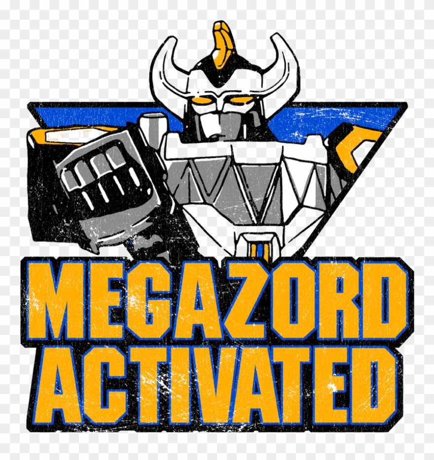 Power Rangers Megazord Activated Men's Heather T-shirt - T-shirt Clipart