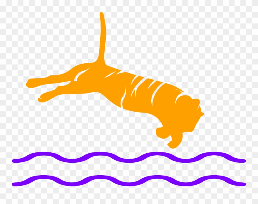 Clemson Club Swimming Clipart
