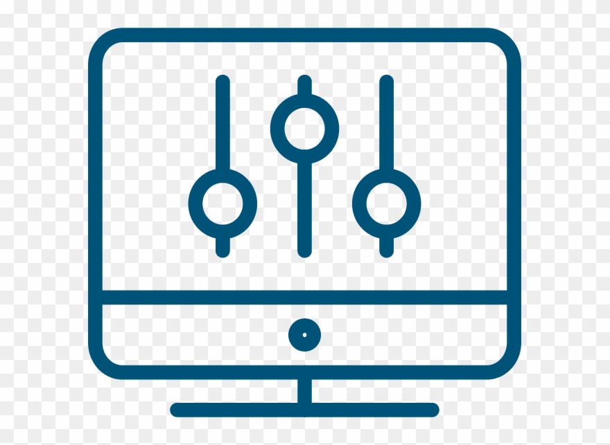 Icon Screen Lined - Control Icon Clipart
