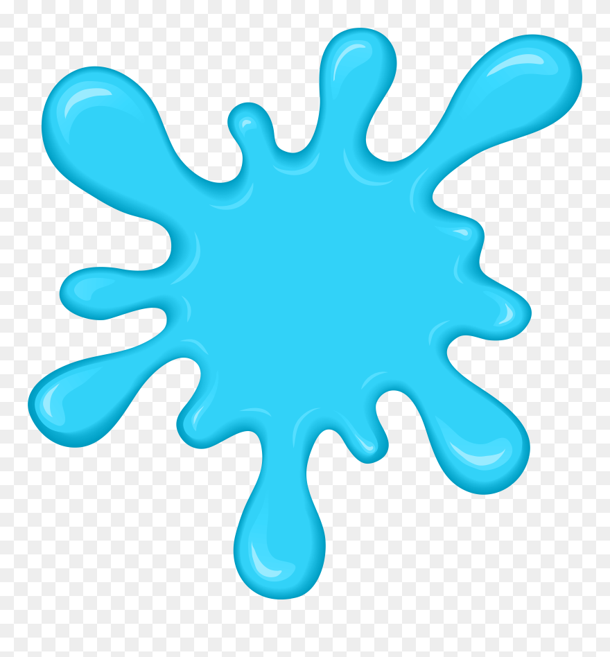 Blue Paint Splatter Clip Art - Png Download