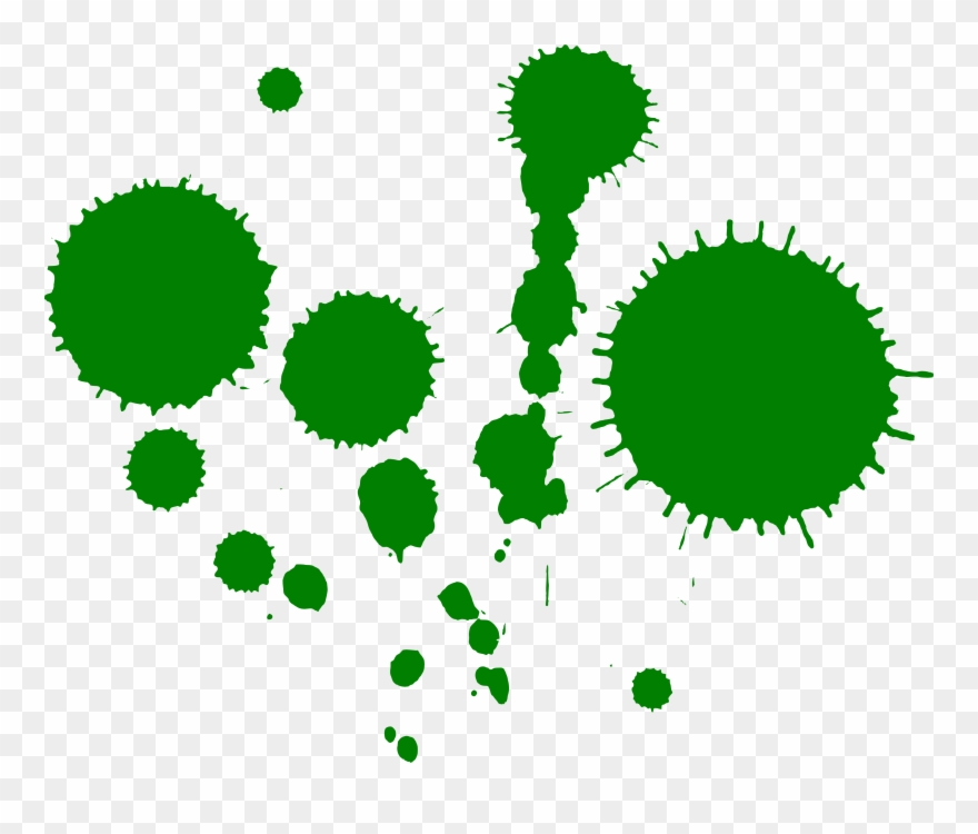 Green Paint Splatters Png Transparent Onlygfx - Dark Green Splash Paint Clipart