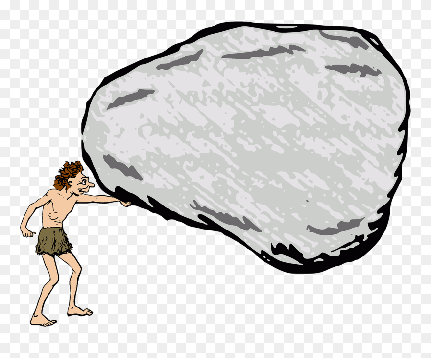 “he Has Done A Mighty Deed With His Arm - Caveman Rock Clipart