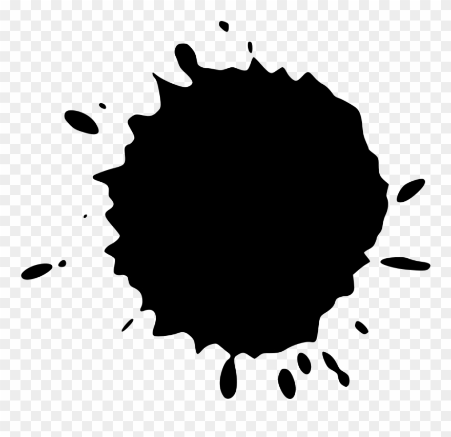 Splatter Clipart Black Paint - Transparent Afro Silhouette - Png Download